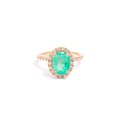 Anillo Esmeralda y Diamantes