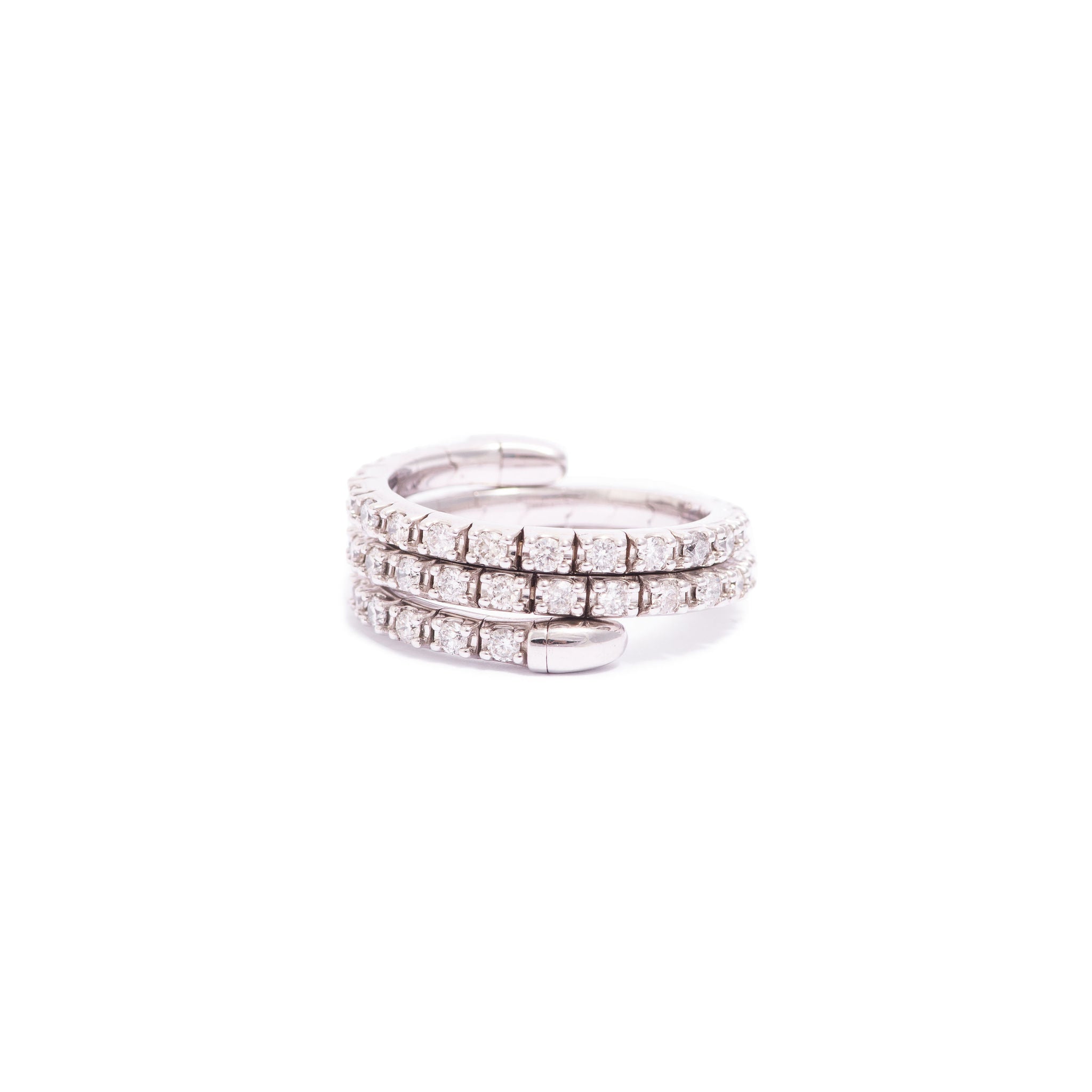 Anillo Espiral Diamantes