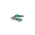 Anillo Diamante Negro y Esmeralda