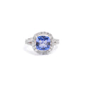 Anillo Diamante y Tanzanita
