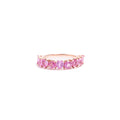 Anillo Corazón Zafiro Rosa