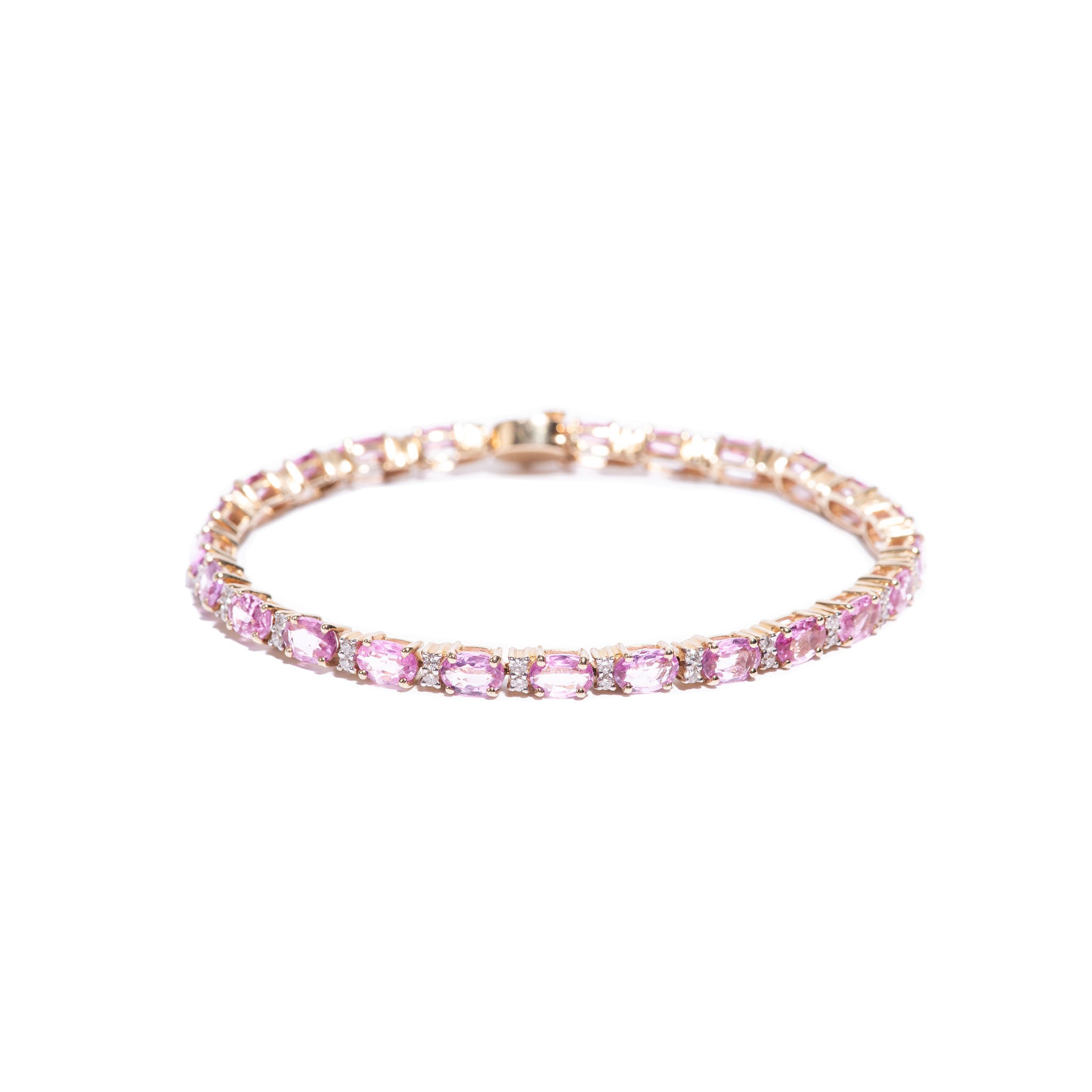 Pulsera Zafiros Rosa y Diamantes