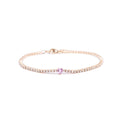 Pulsera Zafiro Rosa y Diamantes
