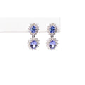 Aretes Diamantes y Tanzanita