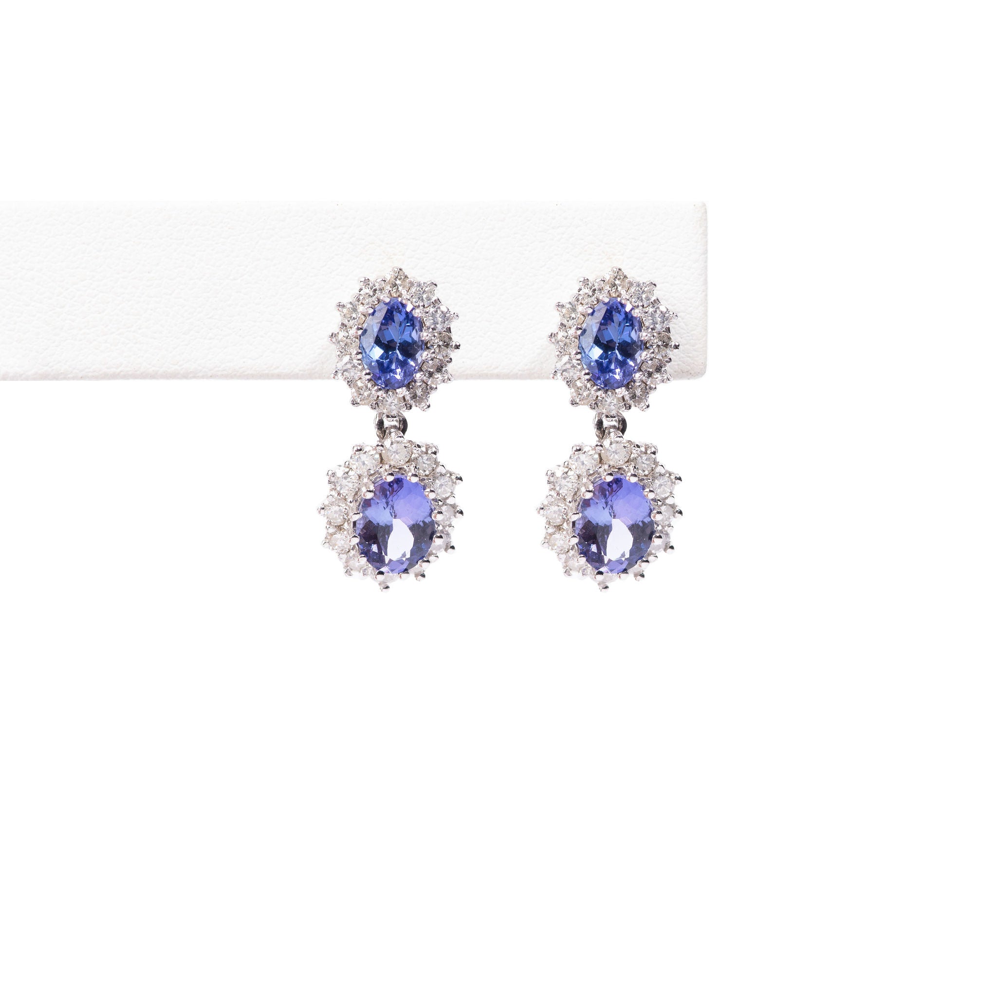 Aretes Diamantes y Tanzanita