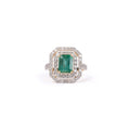 Anillo Esmeralda Doble Halo