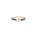 Anillo Diamantes Negros y Amarillo