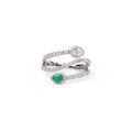 Anillo Esmeralda y Diamantes