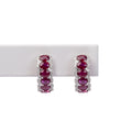 Aretes Arracada Rubi y Diamantes