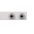 Aretes Zafiro Azul y Diamantes Doble Halo