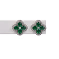 Arete Esmeralda Trebol y Diamantes