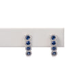 Aretes Zafiro Azul Arracadas con Diamantes*