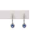 Aretes Zafiro y Diamantes