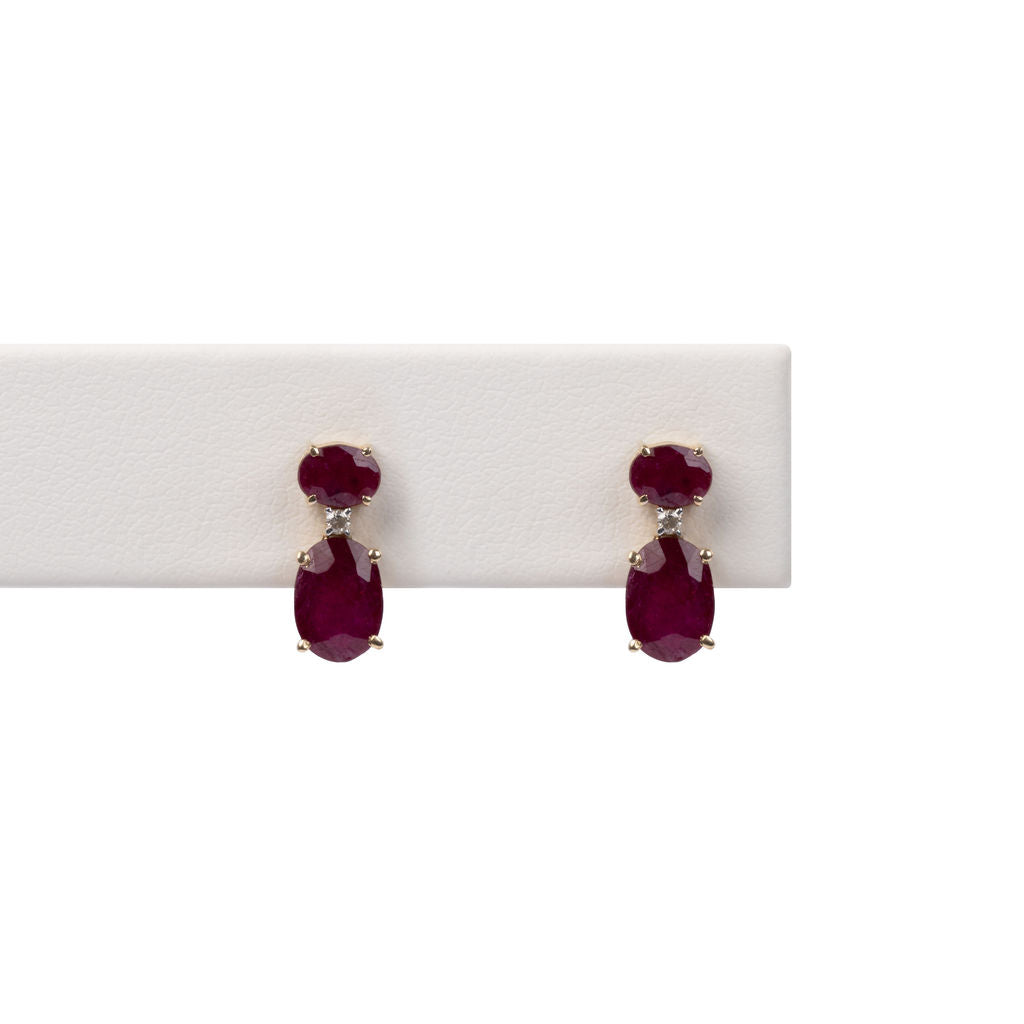 Aretes Rubi Gota