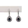 Aretes Zafiro Azul y Diamantes de Gota*
