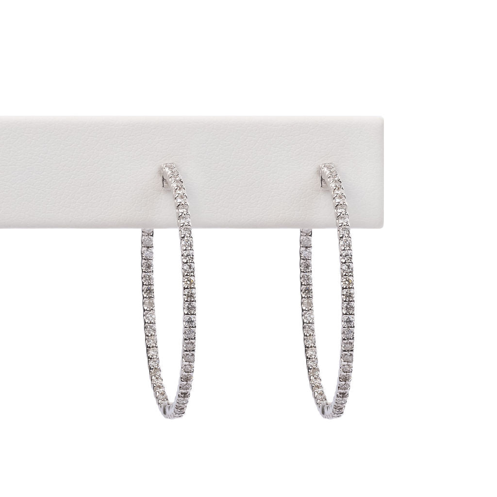 Aretes Diamantes Arracada 1.25"