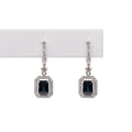 Aretes Zafiro Azul y Diamantes*