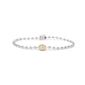 Brazalete Diamantes Blancos y Amarillo Ovalado