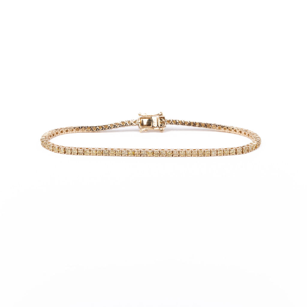 Brazalete Tennis Diamantes Amarillo
