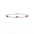 Brazalete Rubi y Diamantes Cushion