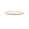 Pulsera Rubi y Cadena Paperclip