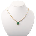 Collar Diamantes Pendiente Esmeralda