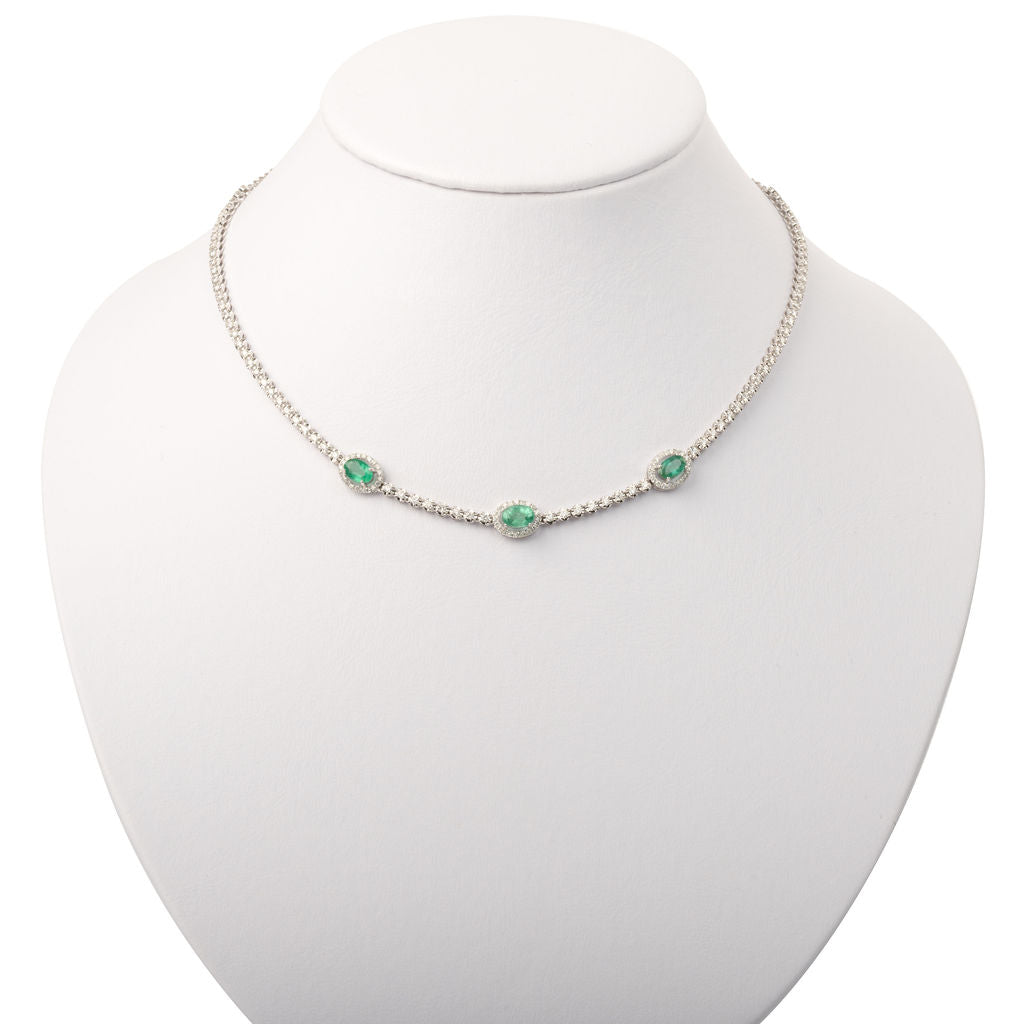 Collar Diamantes y Esmeraldas*